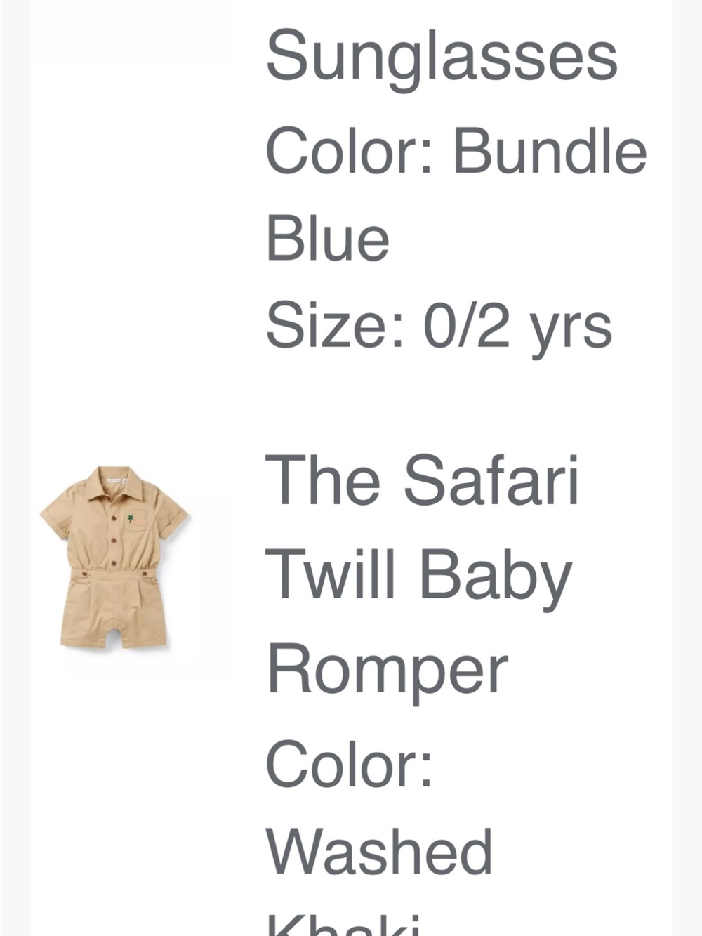 Janie and Jack Khaki Short-Sleeve Safari Shirt Romper 12 to 18 months nwt